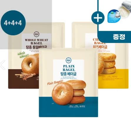 신세계푸드 밀크앤허니 베이글 3종 95g x 12입