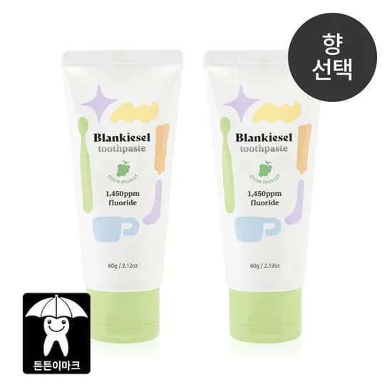 아기 어린이 유아 치약 애플망고향 샤인머스캣향 1+1 60g