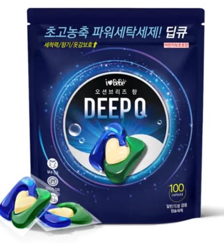 아이러브베베 딥큐 3in1 고농축 캡슐세제 100개 오션브리즈