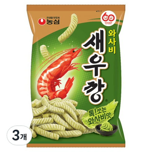 농심 새우깡 와사비 70g 3개