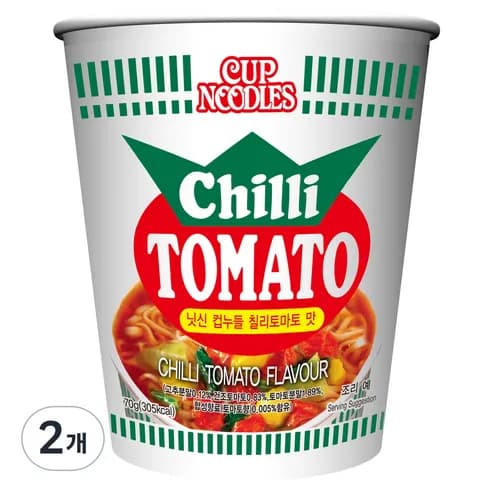 닛신 컵누들 칠리 토마토 70g 2개