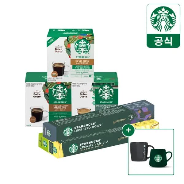 스타벅스 캡슐커피 네스프레소 10~18P, 돌체구스토 12P