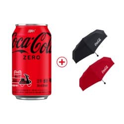 코카콜라 제로 350ml 캔 24개 코카콜라 우산