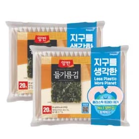 지마켓）동원 양반 들기름김 식탁 20P+20P (총40봉) 에코패키지 10,900원（무배