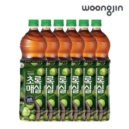 웅진식품 초록매실 제로 1.5L x 6페트