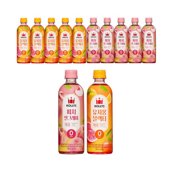 할리스 유자몽 블랙티 제로 500ml 6입 1개, 피치 얼그레이 제로 500ml 6입 1개 10900원