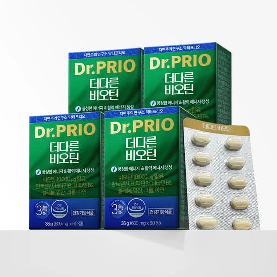 닥터프리오 더다른 풍성한 고함량 비오틴 30000 60정 4개