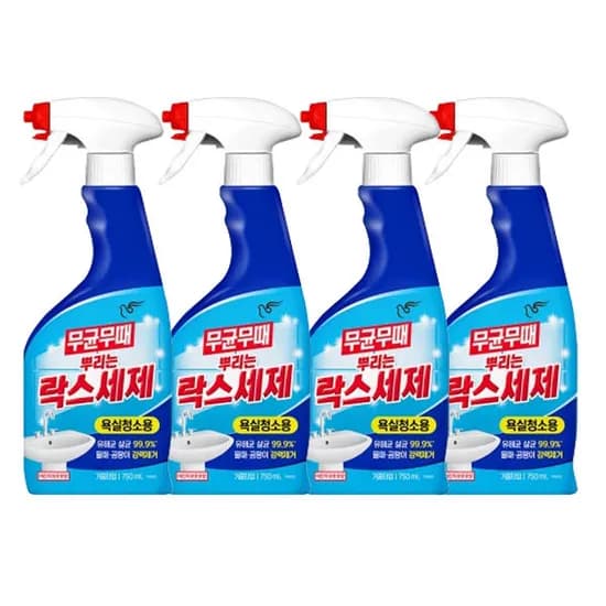 무균무때 뿌리는 락스세제 750ml 4개
