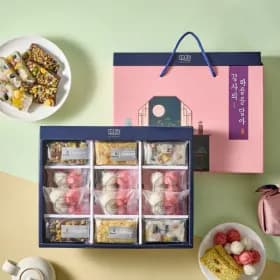 떡편 모듬영양송편세트 곶감호박 흑미영양 찹쌀콩떡 꿀송편 선물세트 답례떡 20개