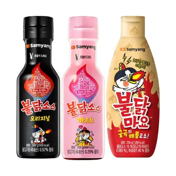 삼양 불닭소스 3종세트 오리지널 까르보 불닭마요