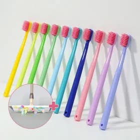 덴티클린스 부드러운 이중미세모 칫솔 30개입 정전기청소포 100매