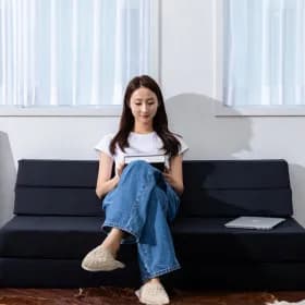 나가다 4단 접이식매트리스 1인용소파베드