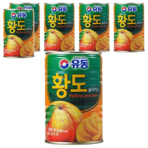 유동 황도 슬라이스 400g 6개