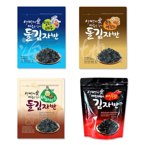 돌김자반 50g 5봉 5봉 총10봉 4가지맛