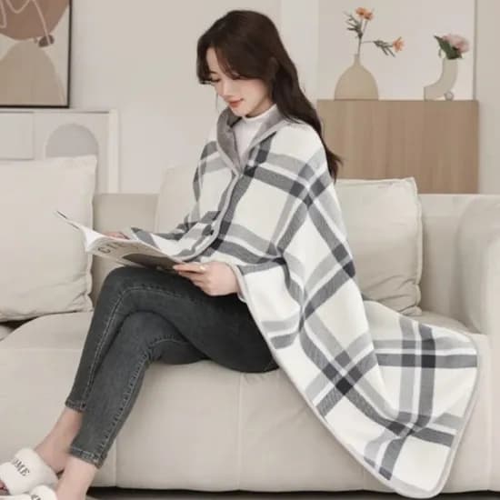 똑딱이 극세사 망토 무릎담요