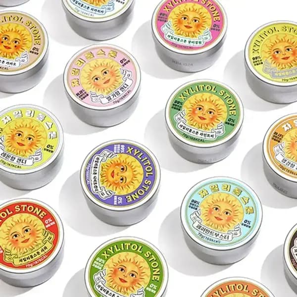 윌리엄 자일리톨스톤 6가지 맛 2통 틴케이스 무설탕 당제로 캔디