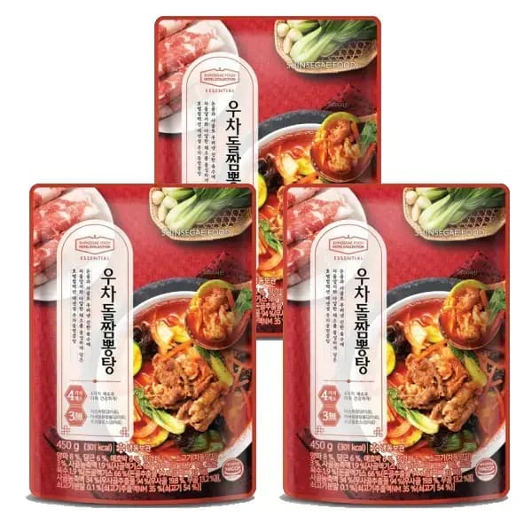 호텔컬렉션 에센셜 우차돌짬뽕탕 450g x 3팩
