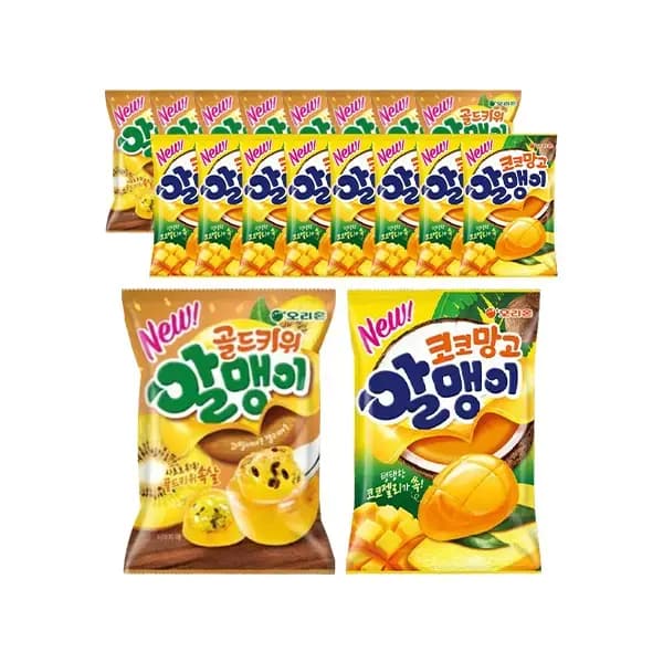 오리온 골드키위 알맹이 81g 9입 1개 코코망고 알맹이 81g 9입 1개