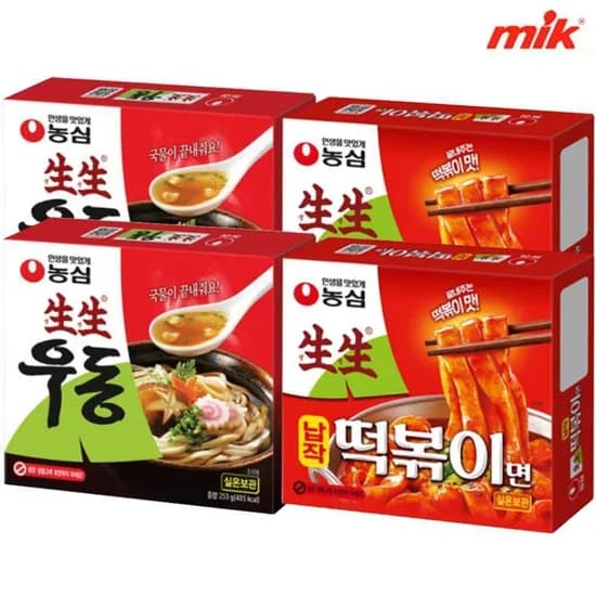 농심 생생 우동 봉지 253g 16봉
