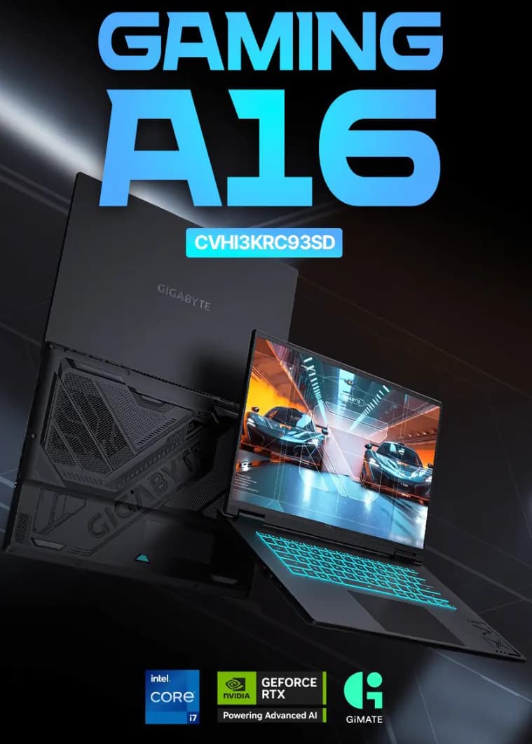 기가바이트 A16 코어i7 인텔 13세대 지포스 RTX 5060 게이밍 노트북