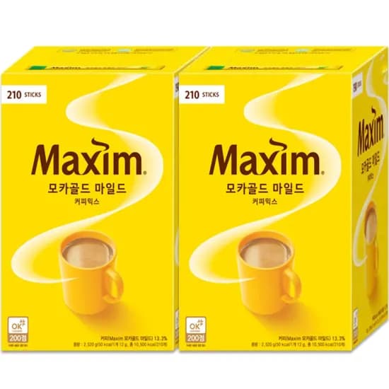 맥심 모카골드 커피믹스 210T x 2개