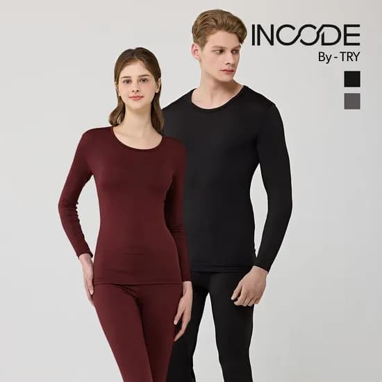 인코드by트라이 남 녀 발열 라이트 내의 내복 상하세트 토스