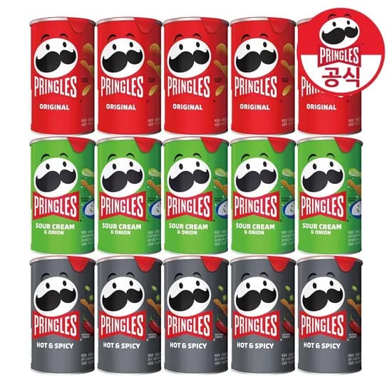 켈로그 프링글스 미니 53g 오리지날 양파 매운 15개