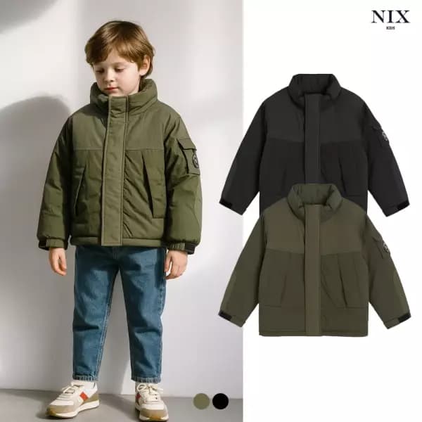 유니 하이넥 루즈핏 숏 헤비 다운 점퍼 덕80/20 FKQWCUH701P