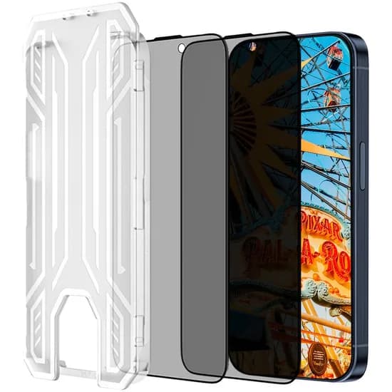 아이폰 사생활 보호 강화유리 액정 필름 2개 + 부착틀 (3,900원/무료 배송)