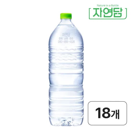 자연담 먹는샘물 2L, 18개 (6,600원/무료 배송)