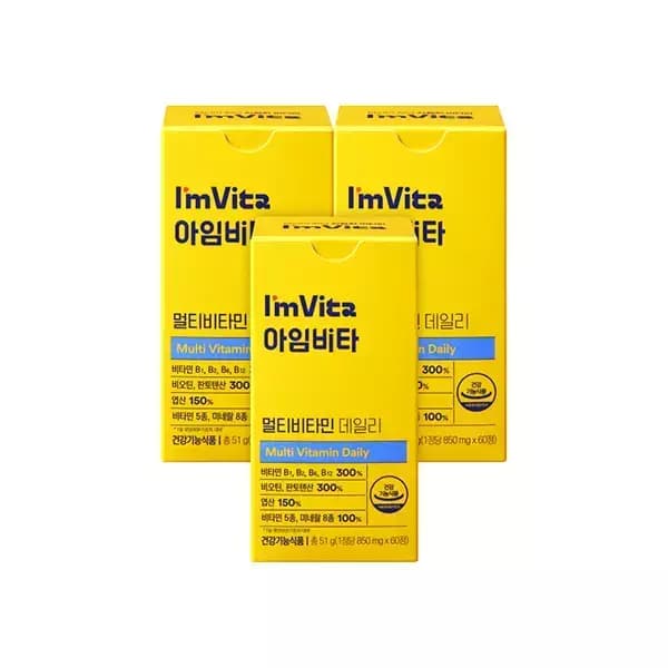 아임비타 멀티비타민 데일리, 850mg, 60개입, 3개(총 6개월분) (23900원,무료배송)
