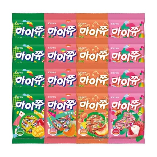 크라운 마이쮸 100g 4종 12봉 (삼성월렛14,680) (무료)