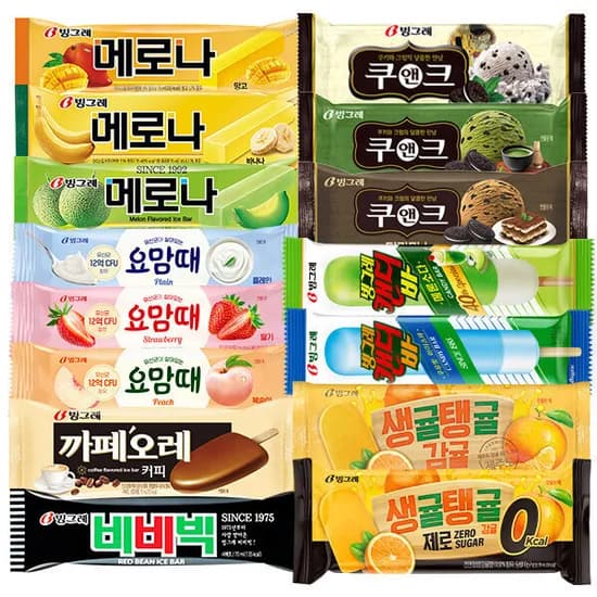 빙그레 메로나 비비빅 등 인기아이스크림 바 40개 골라담기 (16,610원) (무료)