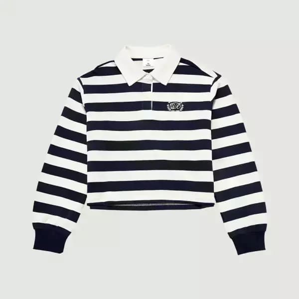 여아 카라 스트라이프 크롭 티셔츠-SE2011446013012 (7000원,무료배송)