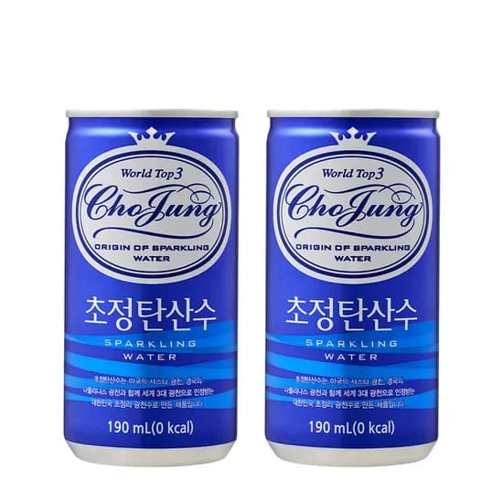 초정탄산수 190ml, 60개 (18,460원/무료 배송)