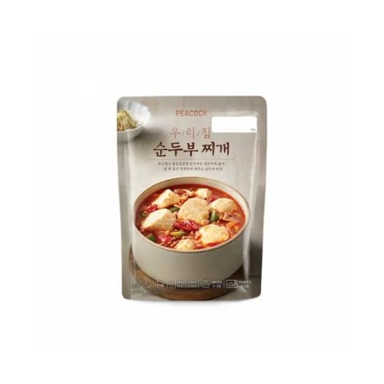 피코크 우리집 순두부찌개 500g x 5팩 (16,470원) (무료) 피코크 우리집 순두부찌개 500g x 5팩 (16,470원) (무료)