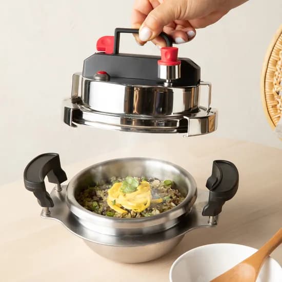 주방미학 심플 미니 통삼중 가마솥밥 압력솥 1.2L (29,900원/무료)