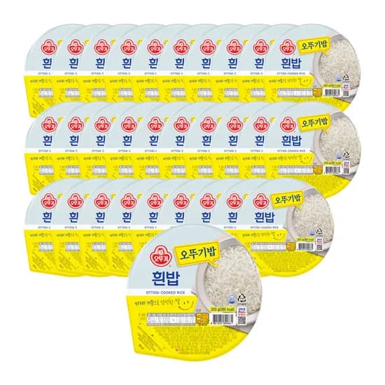 오뚜기 맛있는 오뚜기밥 흰밥 200g 18개 오뚜기밥 흰밥 200g 18개