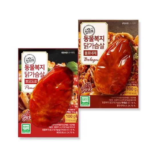 참프레 소스픽 2종 닭가슴살 100g 혼합구성 24팩