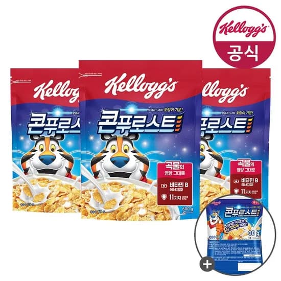 켈로그 콘푸로스트 600g 3개 증정 30g