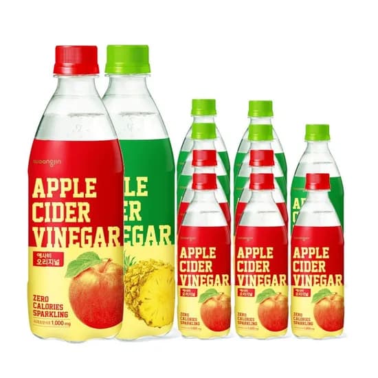 웅진 애사비 스파클링 500ml 오리지널 6개 파인애플 6개