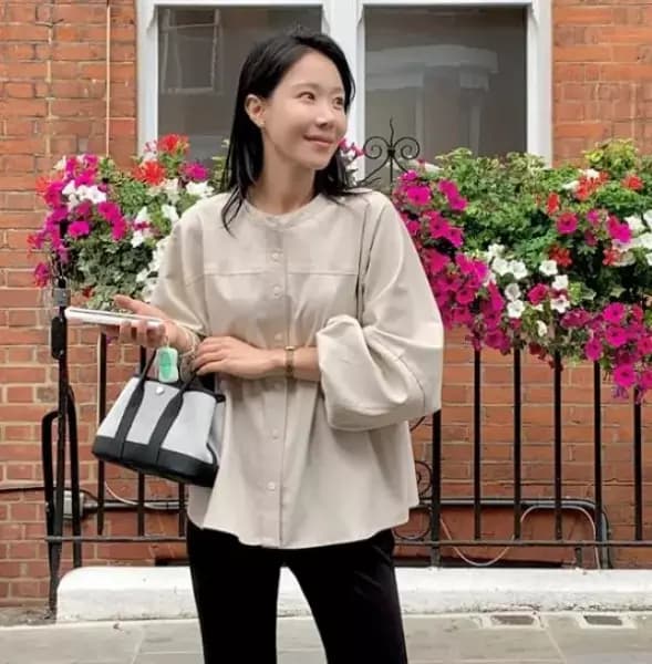 MADE 절개라인 헨리넥 라운드 셔츠 2color 링클프리