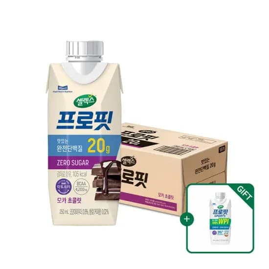 셀렉스 프로핏 완전단백질 250ml 18팩 맛 4종 택1 코코넛 1팩증정 (20,930원) (무료)