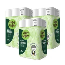 3겹 소프트 두루마리 롤휴지 30롤 3팩 (32,900원/무배)