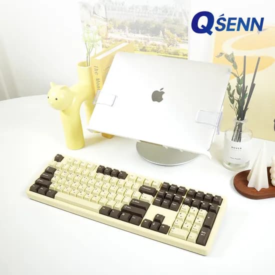 QSENN Q108 PBT 풀윤활 가스켓 유무선 기계식 키보드 모카무스 YSY 실론시나몬축 (49,800원) (무료)