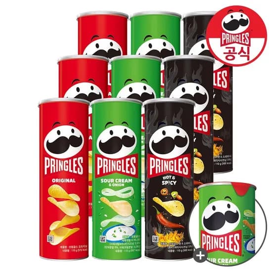 프링글스 110g 9개 (오리지날3/양파3/매운3) (13,170원) (무료)
