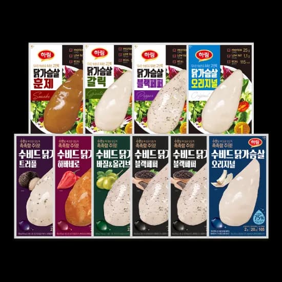 하림 냉장 수비드 닭가슴살 6개 + 냉장 닭가슴살 4개 (페이코15,410원) (무료)