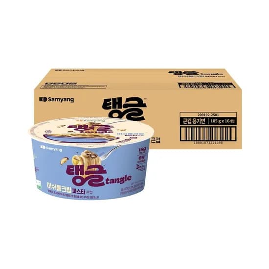 삼양 탱글 머쉬룸크림 파스타 큰컵 106g 16개입 기한임박 (9,430원) (무료)
