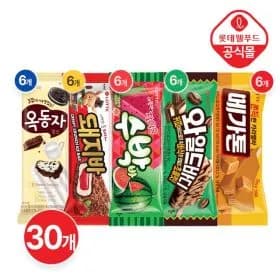 롯데 아이스크림 5종 30개 (14,050원) (무료)