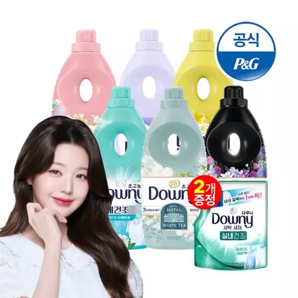 다우니 섬유유연제 1L 6개+200ml 2개 (티멤버십28,360) (무료)